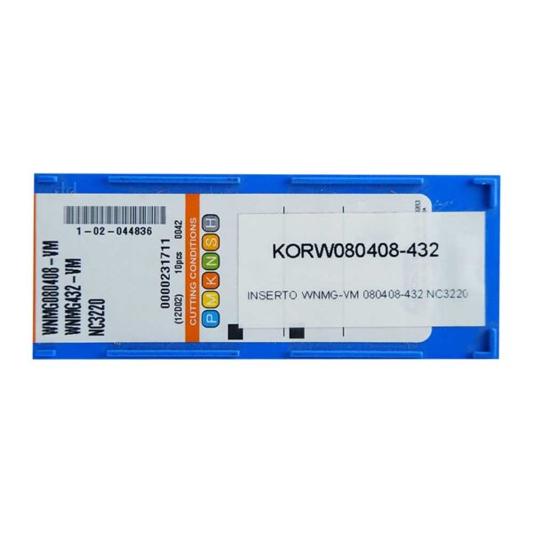10 Insertos WNMG-VM 080408-432 NC3220 Korloy - Imagen 5